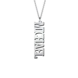 Men's Personalized Vertical Name Necklace | Jewlr