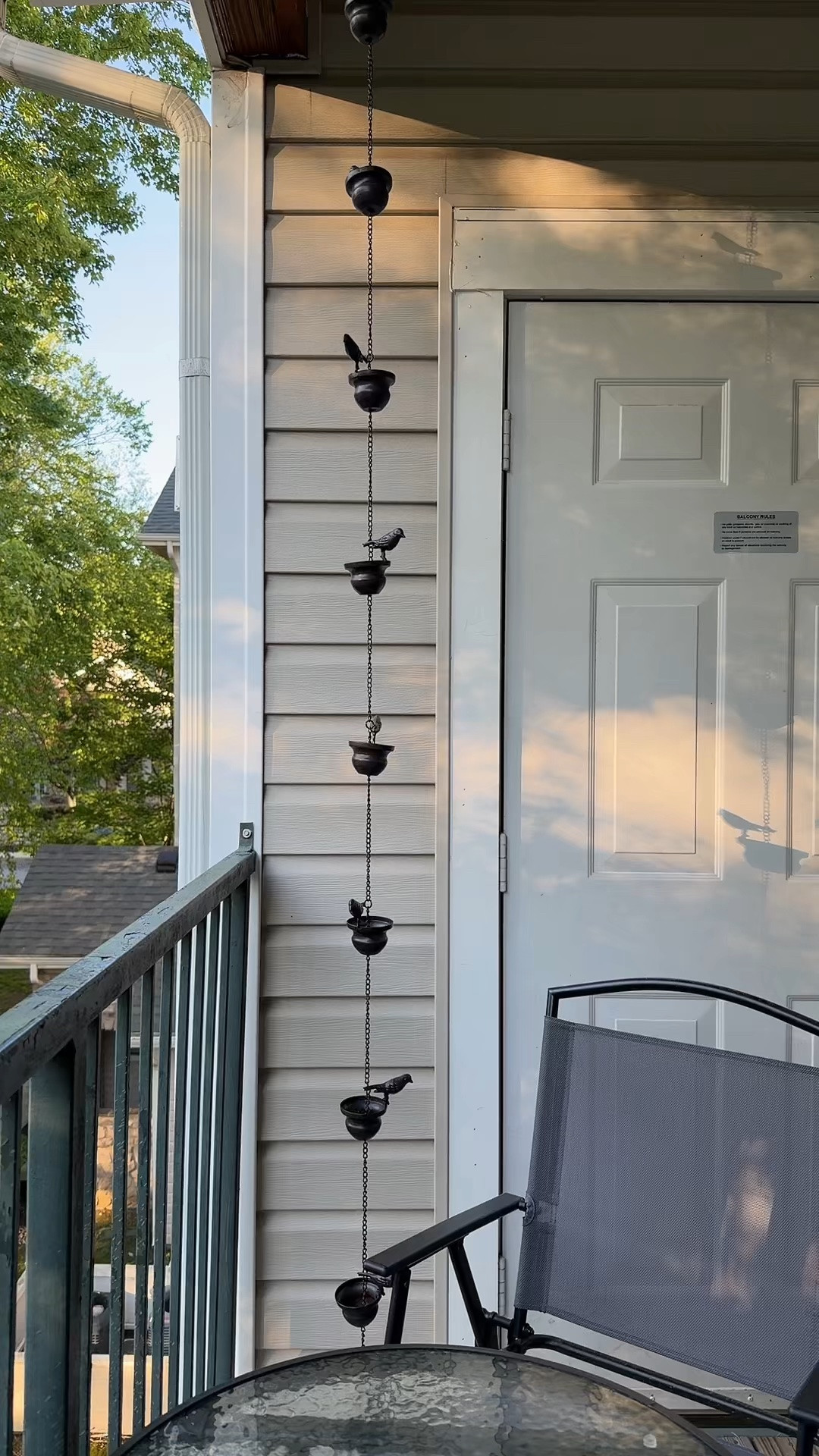 Amazon home find.
Porch decor. Rain chain