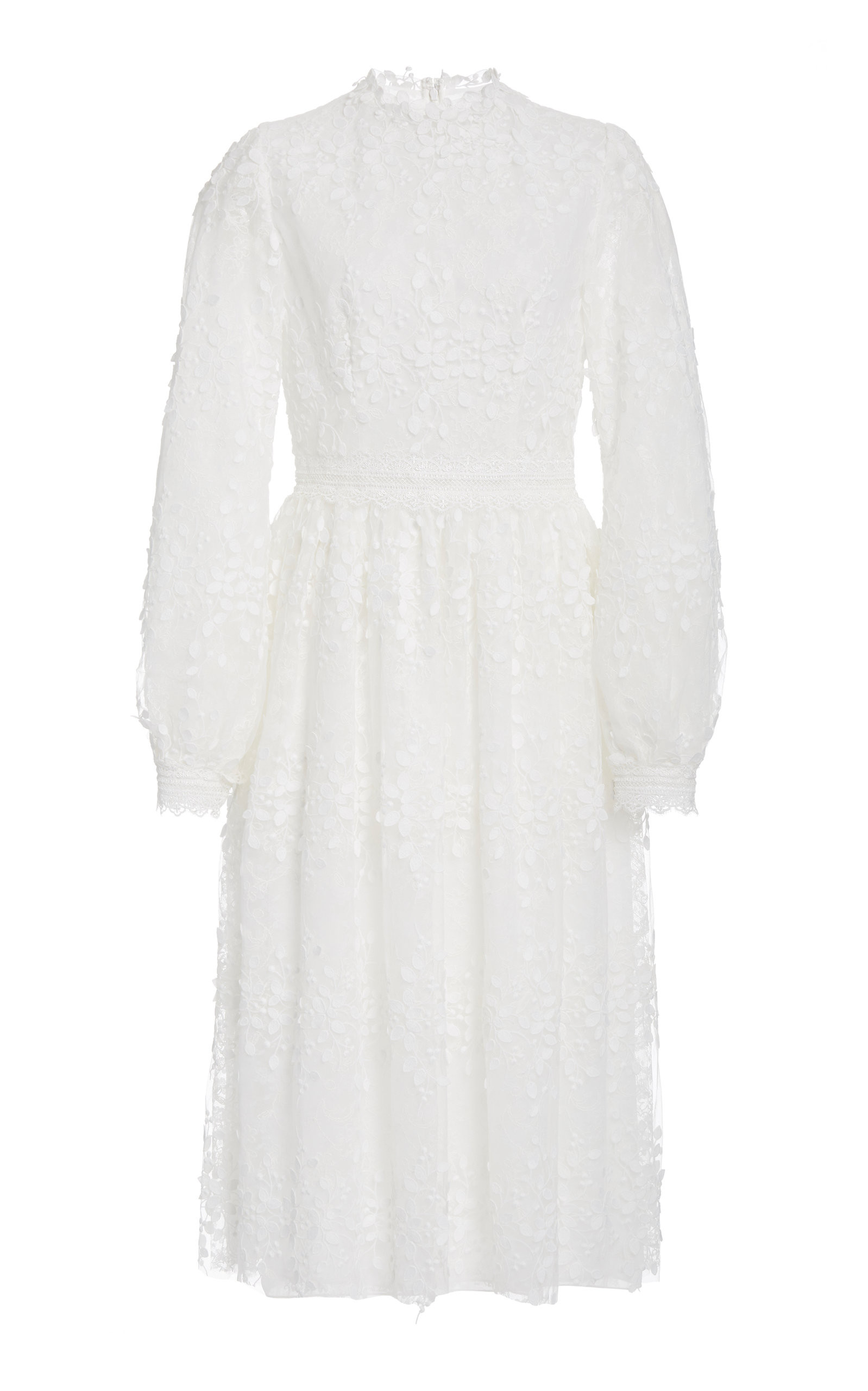 Costarellos Embroidered Tulle Midi Dress | Moda Operandi Global