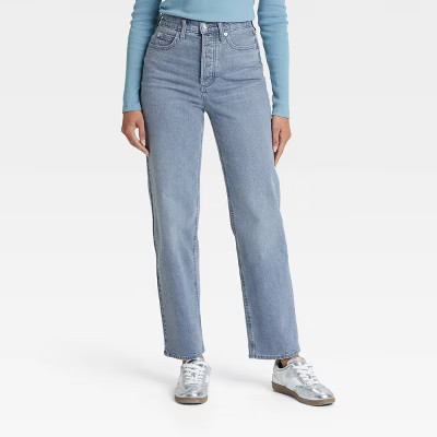 Women's High-Rise Straight Ankle Jeans - Universal Thread™ Gray 00 | Target