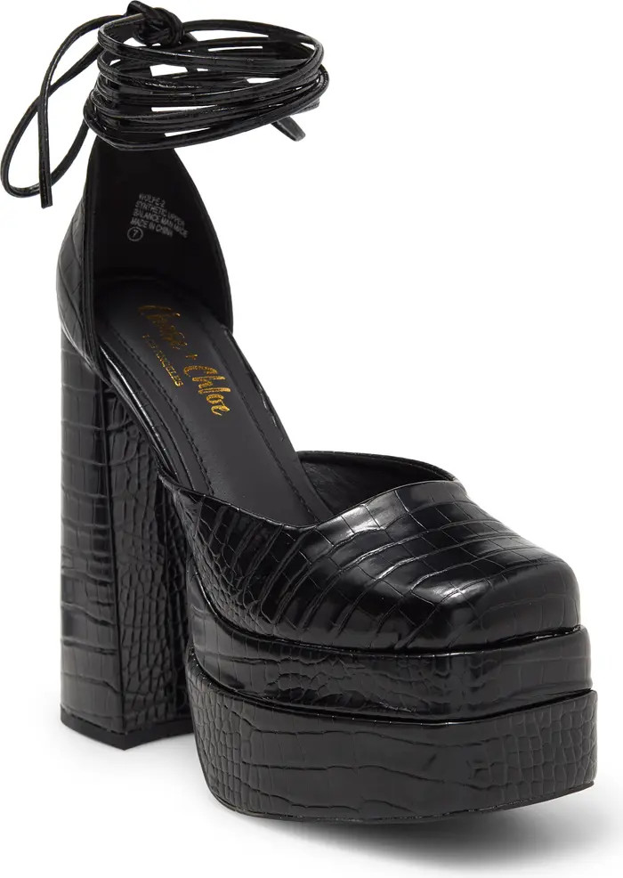 Wolfe 2 Croc Embossed Platform Pump (Women) | Nordstrom Rack