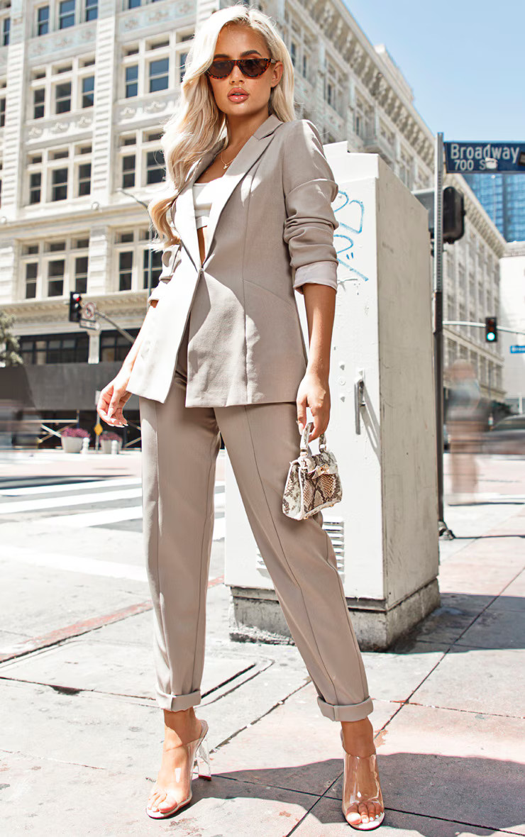 Pebble Oversized Pocket Front Blazer | PrettyLittleThing US