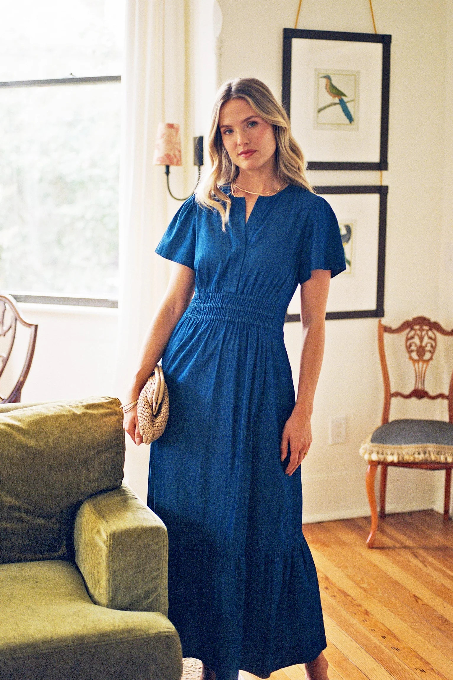 Sheridan French I PreSpring 2026 I Eloise Dress in Chambray | Sheridan French