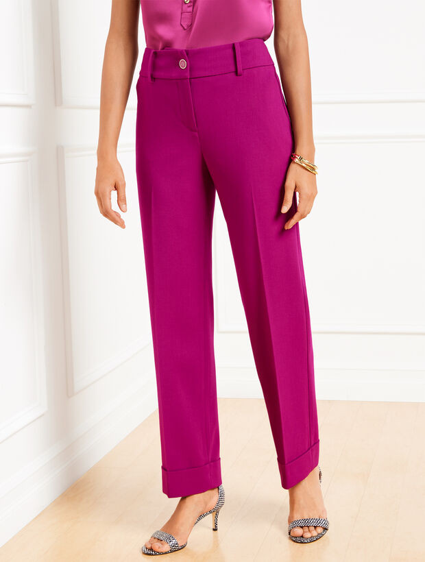 Tailored Stretch Slim Wide Ankle Pants | Talbots