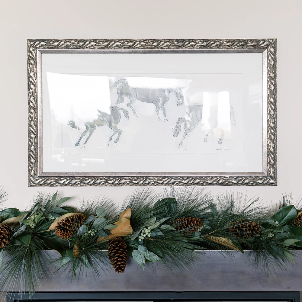 6' Magnolia, Eucalyptus, Pinecone, & Needle Pine Garland | CG Hunter