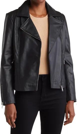Leather Crop Moto Jacket | Nordstrom Rack