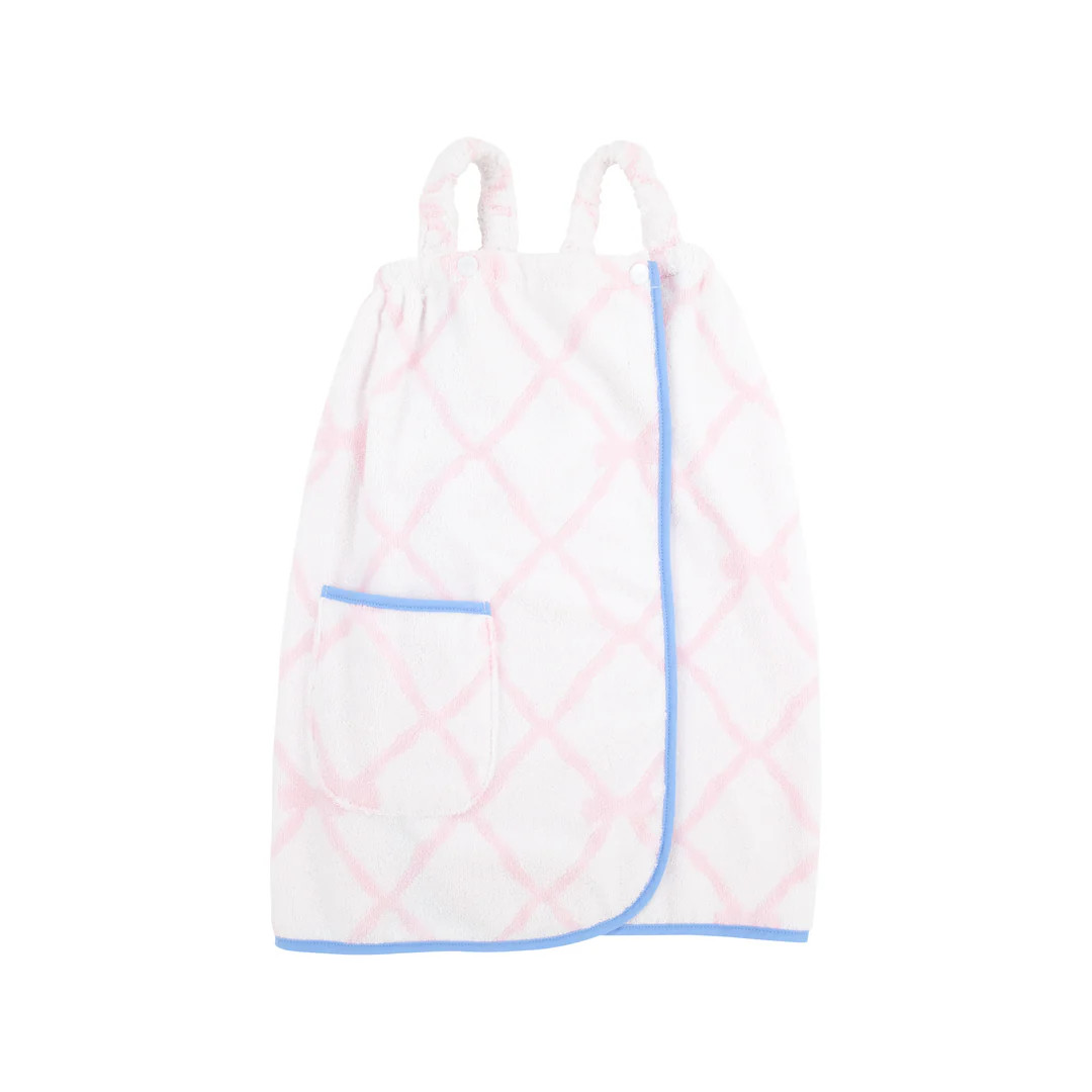 T.B.B.C. x Weezie Girls' Towel Wrap - Belle Meade Bow | The Beaufort Bonnet Company