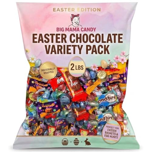 Assorted Easter Chocolate Candy Mix – 2 lb Individually Wrapped Spring Candy Variety Pack for Easter Basket Fillers, Egg Hunts, Party Favors & Holiday Treat Bags | Amazon (US)