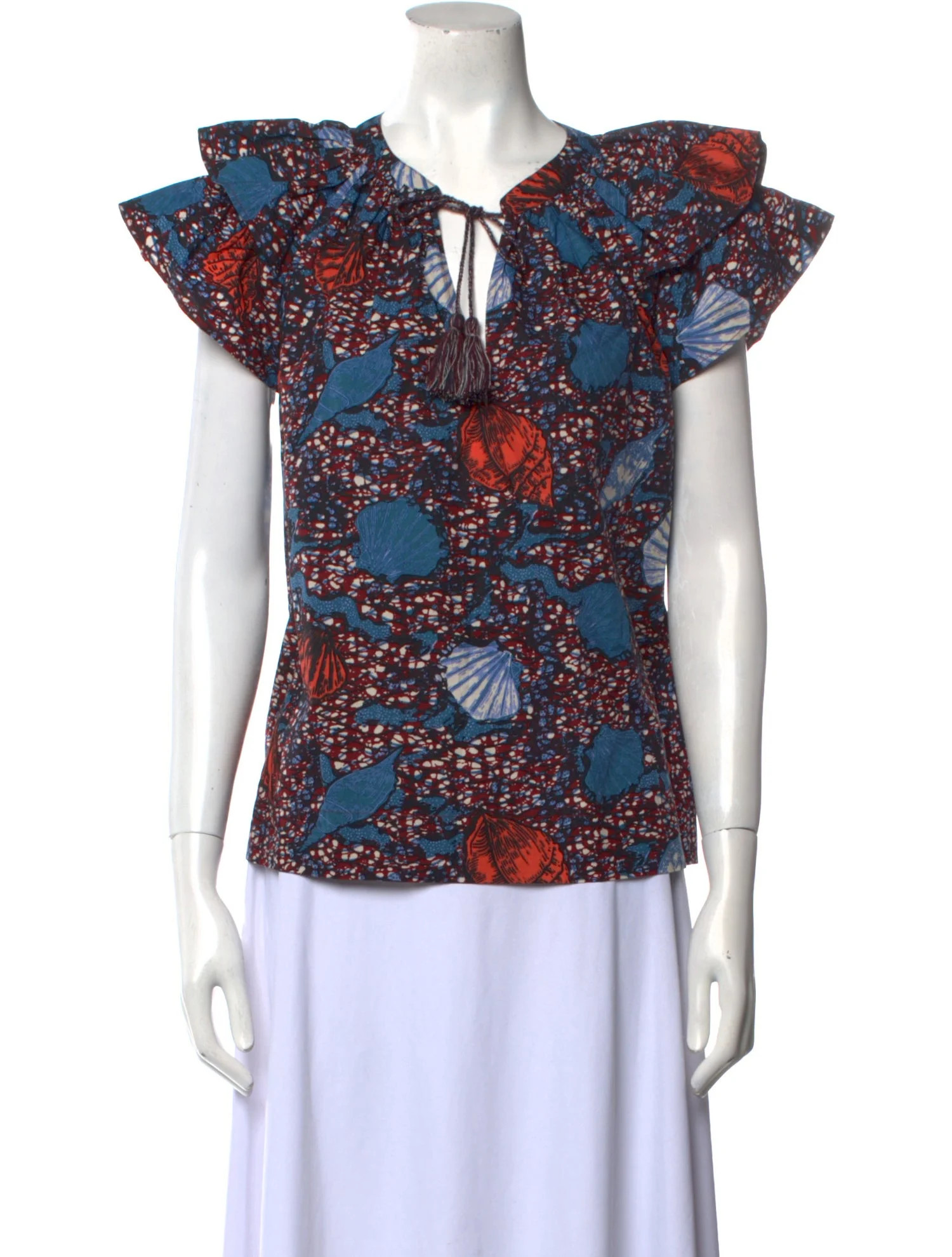 Printed V-Neck Blouse | The RealReal
