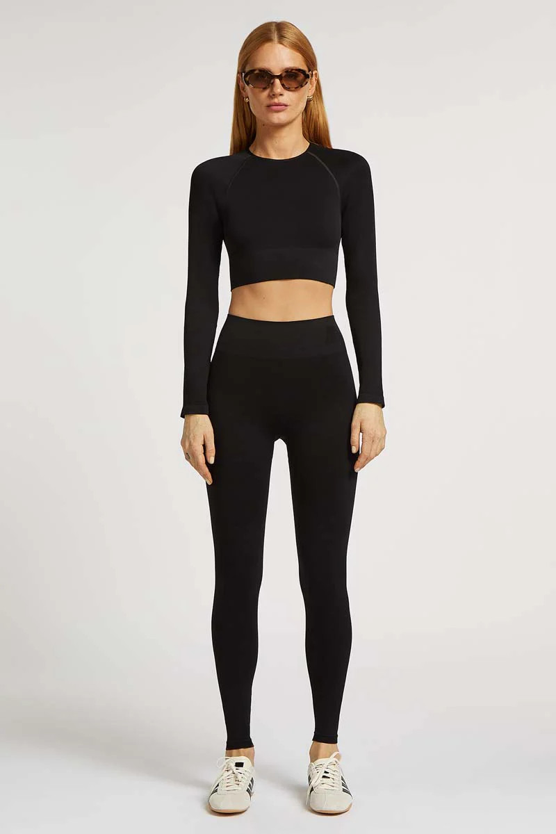 HARLOW Seamless Leggings Black | 4tharq 