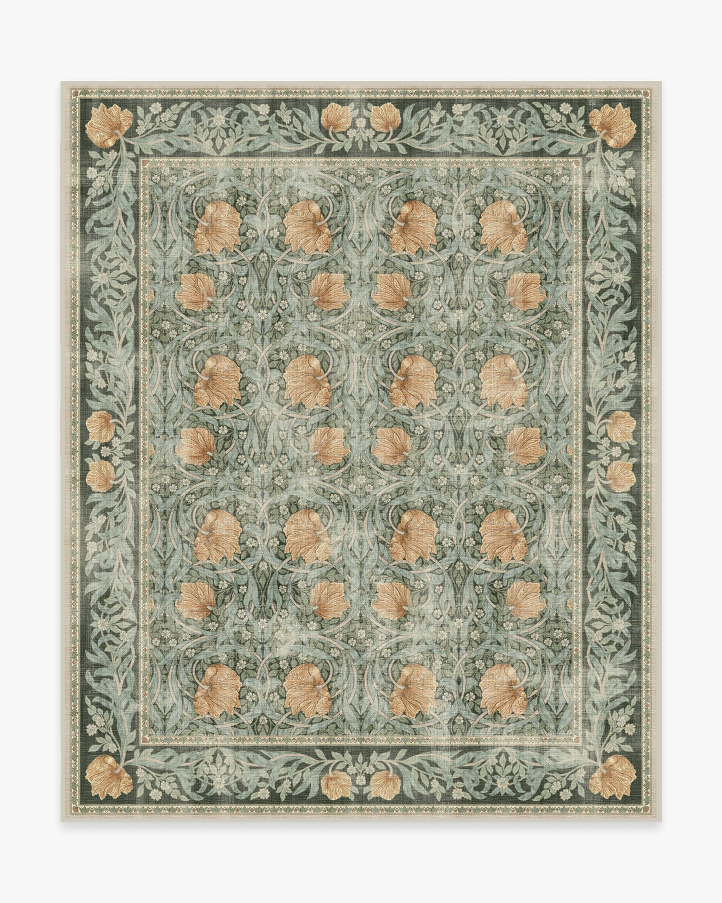 Morris & Co. Pimpernel Jade Tufted Rug | Ruggable