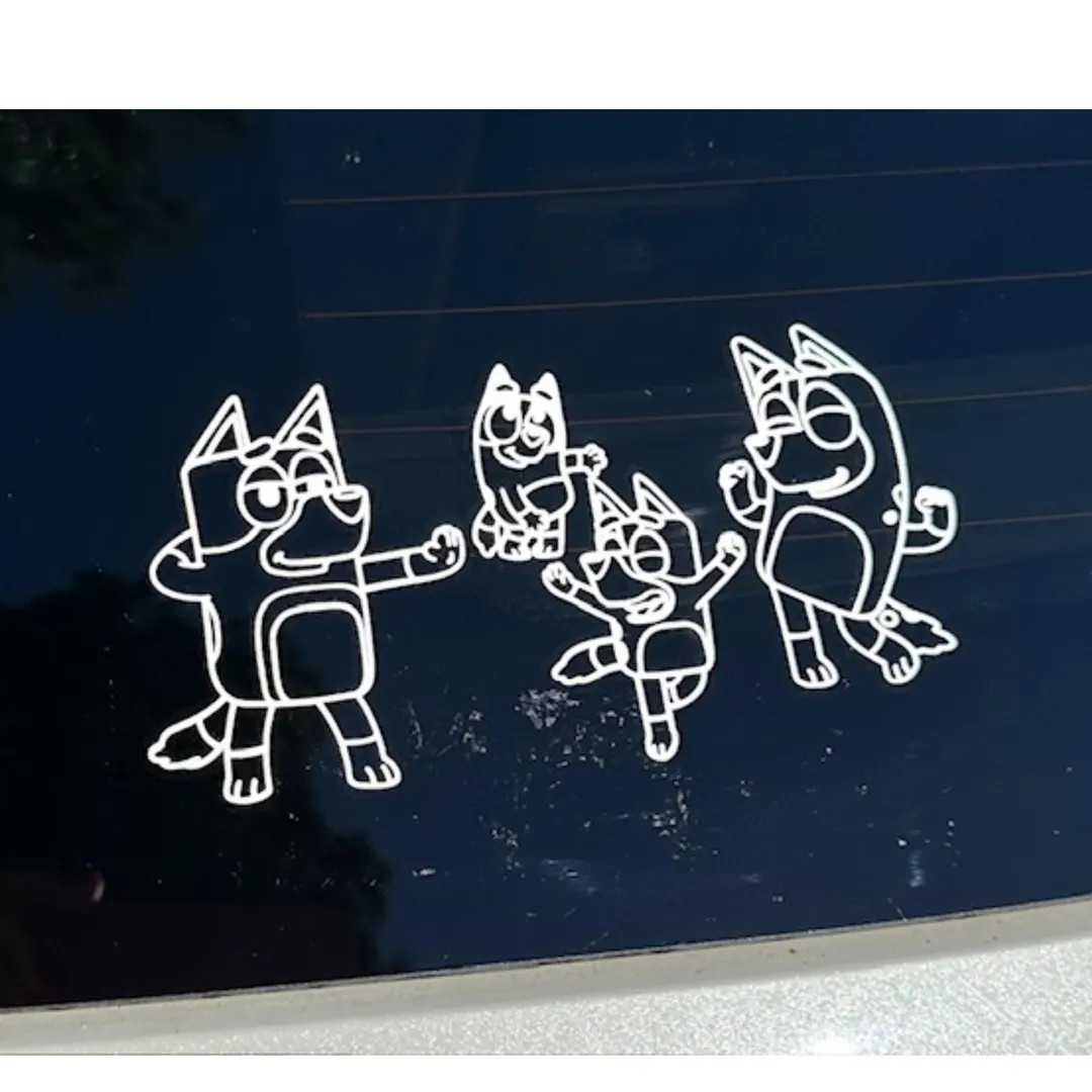 Heeler Family Dance,  Bluey, Car Decal, Vinyl Decal,  Bluey Vinyl Decals, Disney | Etsy (US)