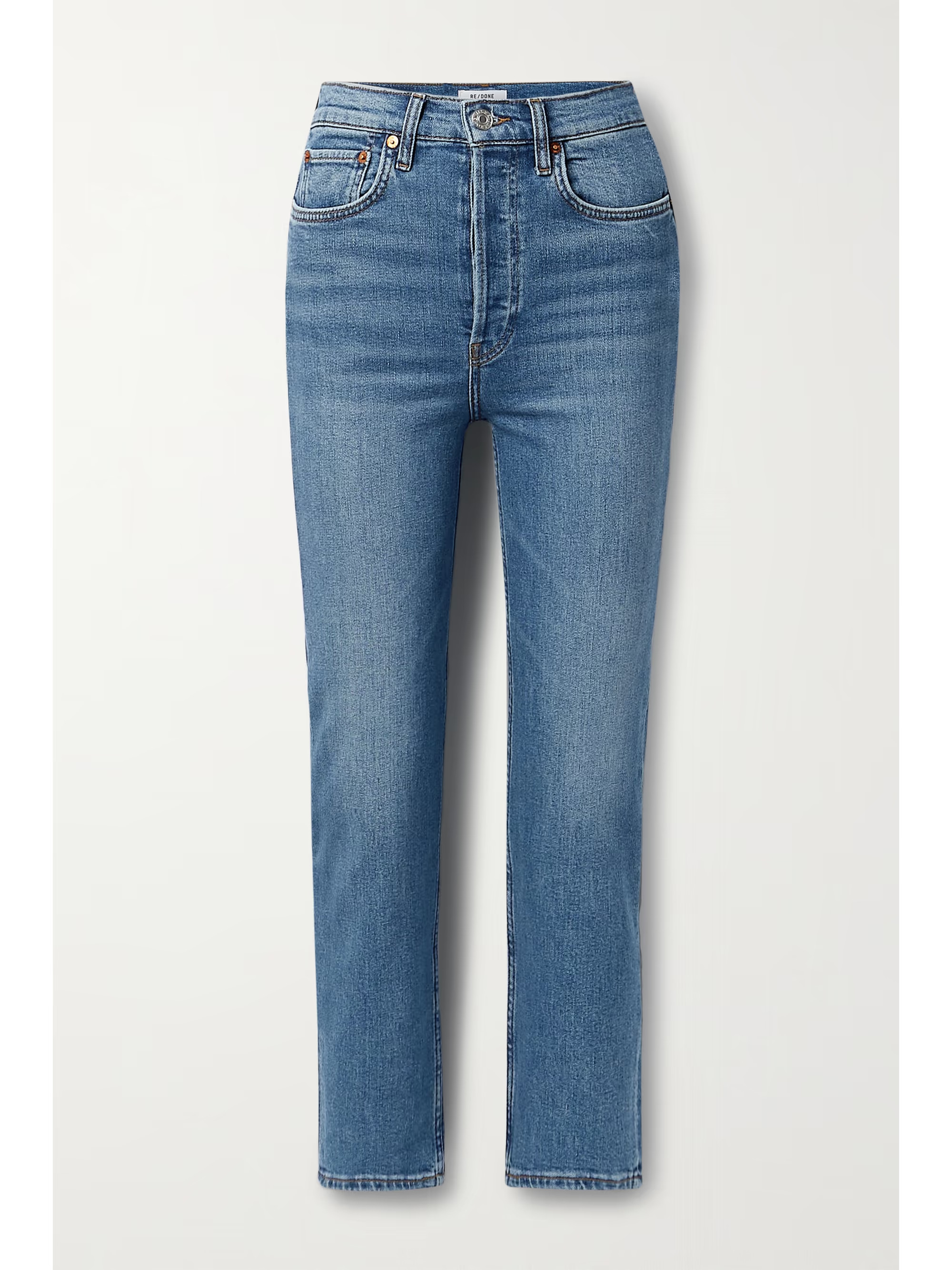 70s Originals Stove Pipe cropped high-rise straight-leg jeans | NET-A-PORTER (US)