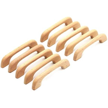 WEICHUAN 10PCS Wood Unfinished Drawer Knobs Pulls Handles - Kitchen Cabinets Furniture Dresser Wardr | Amazon (US)
