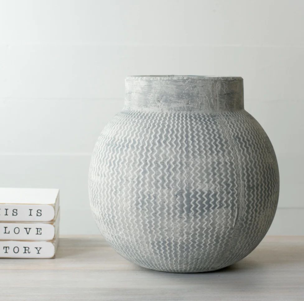 Round Grey Pot | Eco Chic Home