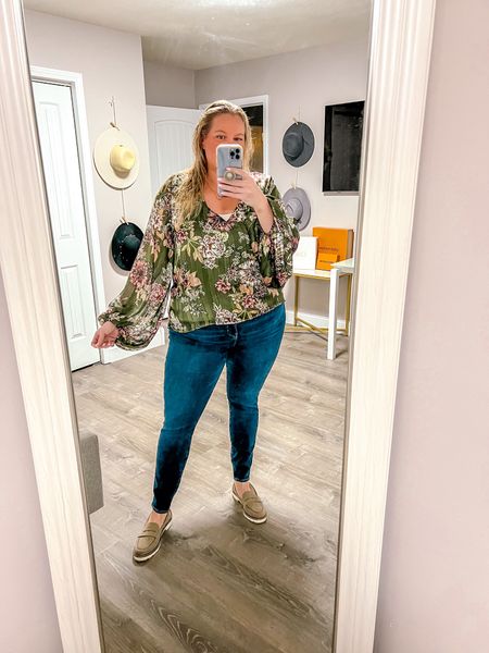 Office outfit 

Our business casual policy allows for jeans so it’s fun to style fun blouses with jeans for the office. 

Plus size office outfit 
Ootd 
Plus size ootd 
Work blouse 
What to wear to work 
Work wear 
Loafers 

#LTKover40 #LTKplussize #LTKworkwear