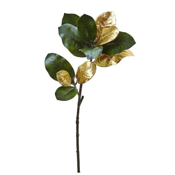 Nearly Natural 32” Golden Magnolia Leaf Artificial Stem (Set of 3) - Walmart.com | Walmart (US)