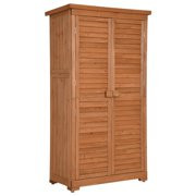 MCombo Tall Garden 3 ft. W x 2 ft. D Solid Wood Lean-to Tool Shed | Walmart (US)