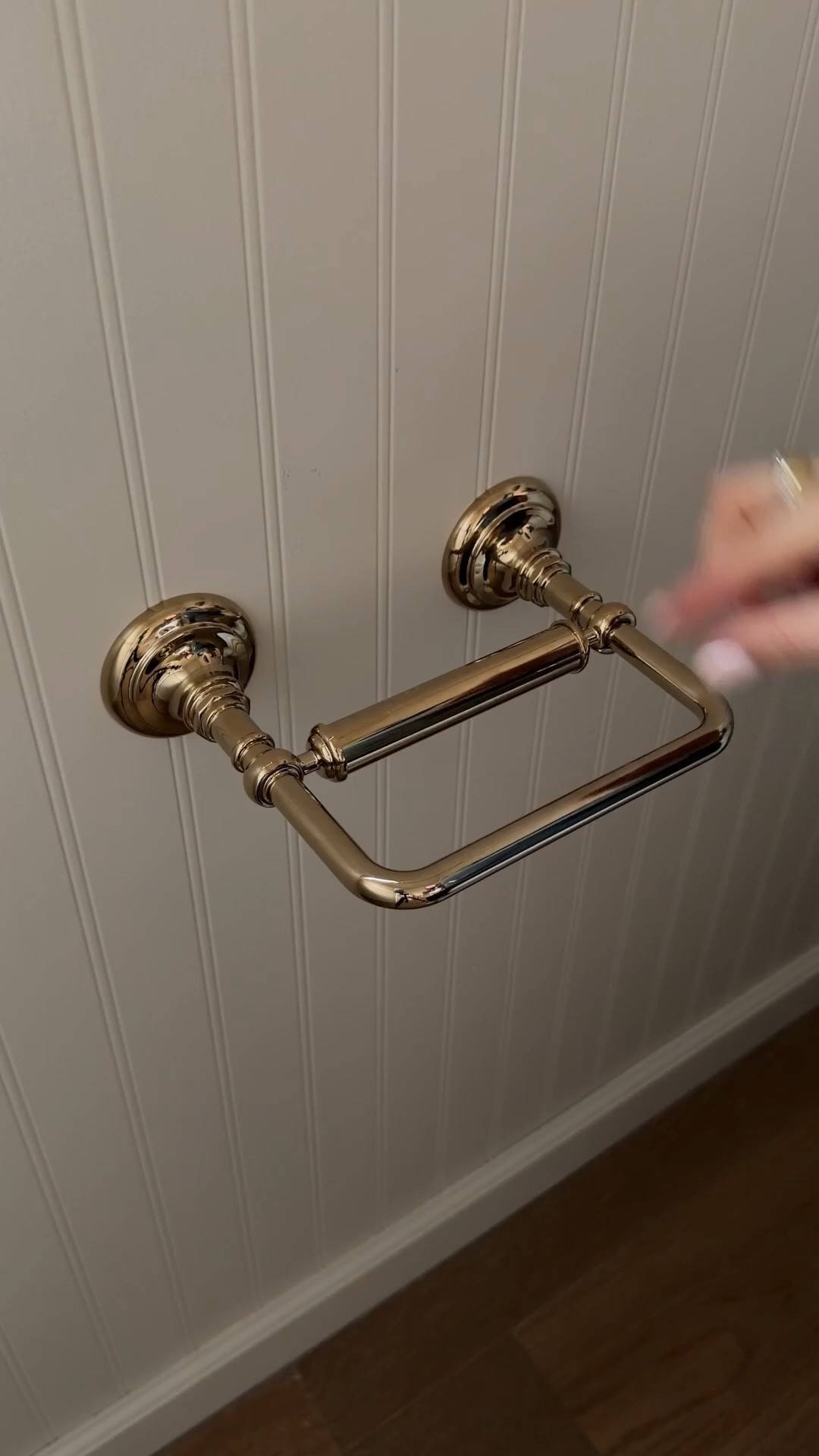 Never knew a toilet paper holder could be so dreamy. Had to have the matching one (and towel ring!) to our new bathroom faucet. Finish is vibrant French gold. 😍❤️

#kohlerpartner #paidljnk @kohler

#LTKHome