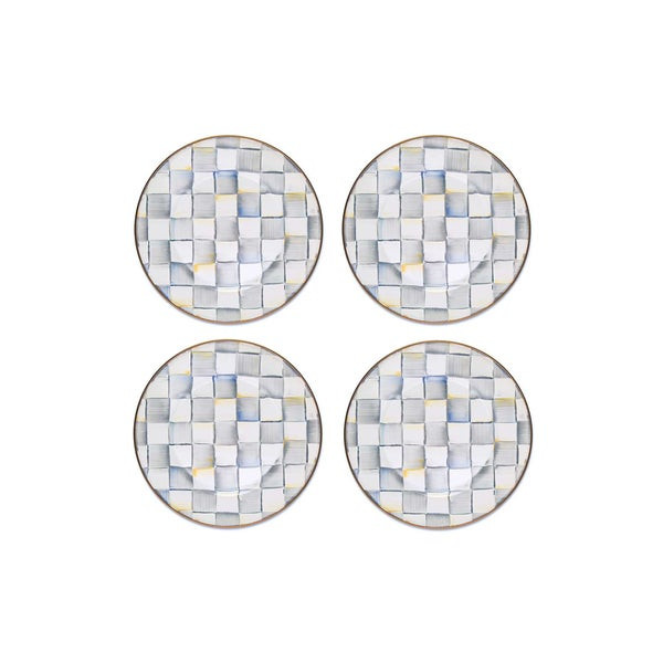 MacKenzie-Childs Sterling Check Dinner Plates | MacKenzie-Childs
