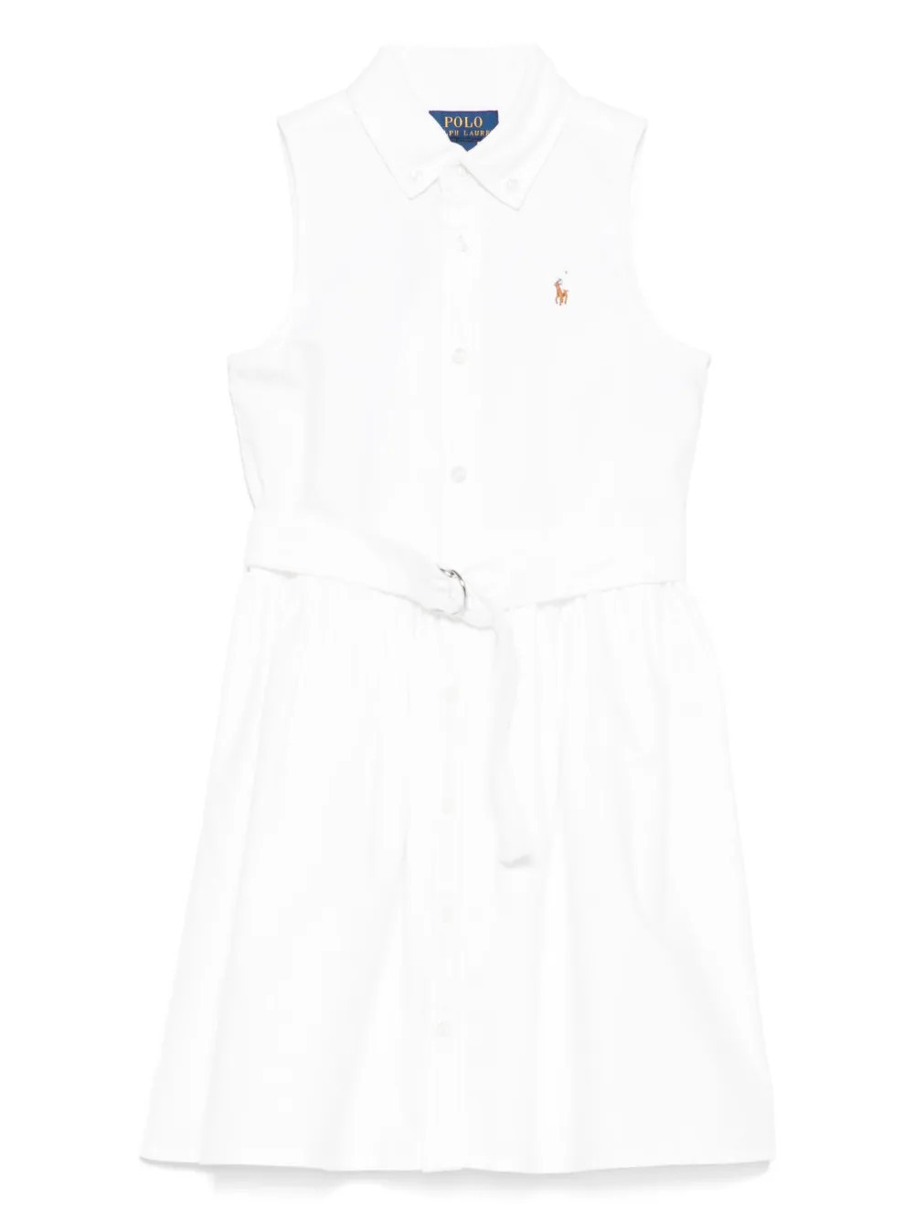 POLO RALPH LAUREN KIDS Polo Pony-embroidered dress - White | Farfetch Global