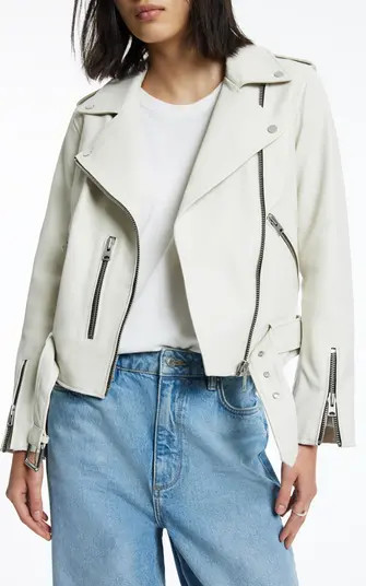 Balfern Sheepskin Leather Biker Jacket | Nordstrom