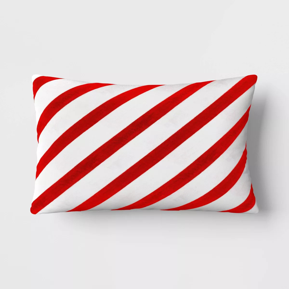 Pieced Velvet Lumbar Throw Pillow Ivory/Red - Threshold™ | Target