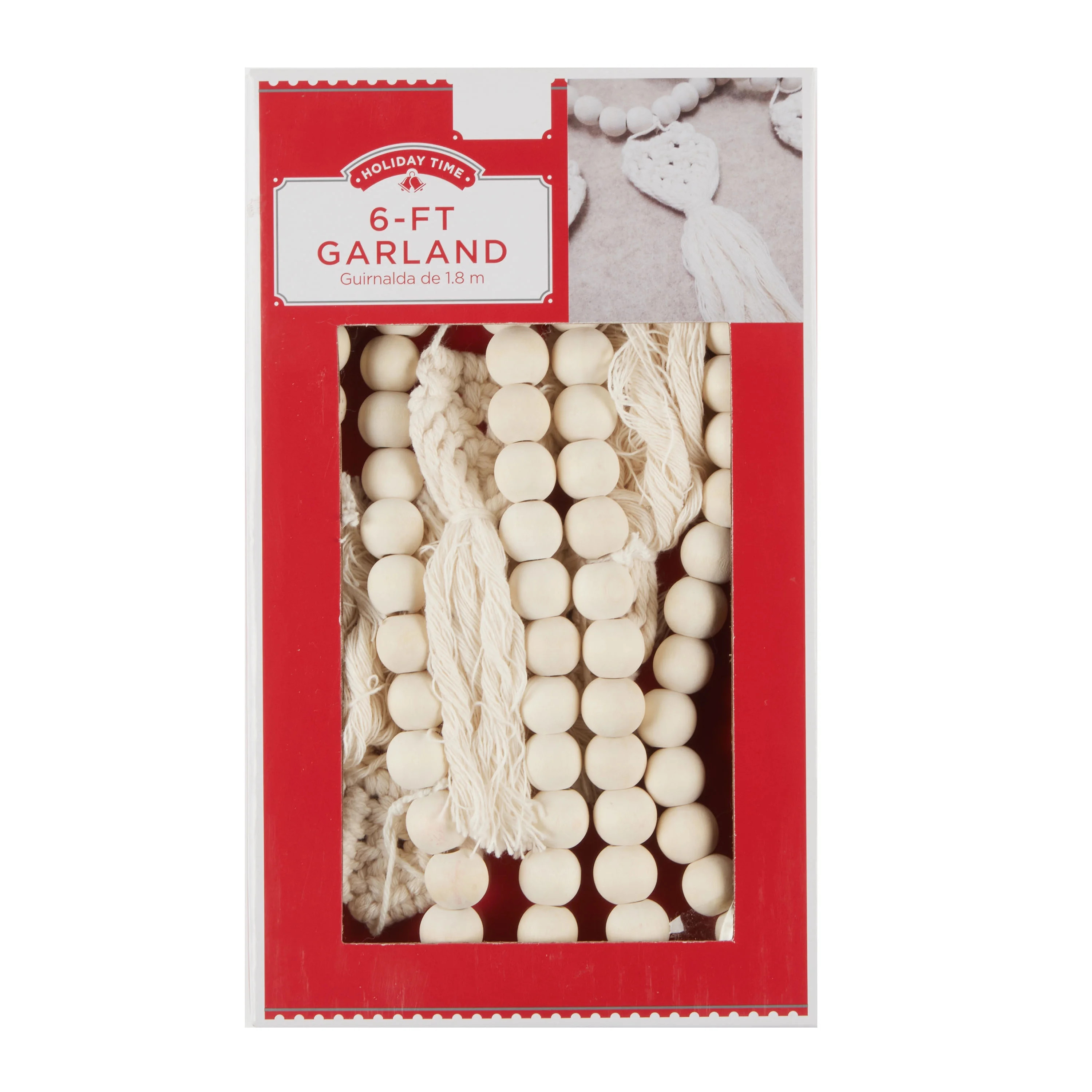 Holiday Time Ivory Macrame Tassel Garland, 6' - Walmart.com | Walmart (US)