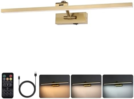 Wireless Picture Lights for Wall Battery Operated, Brass Art Lighting for Paintings Rechargeable ... | Amazon (CA)