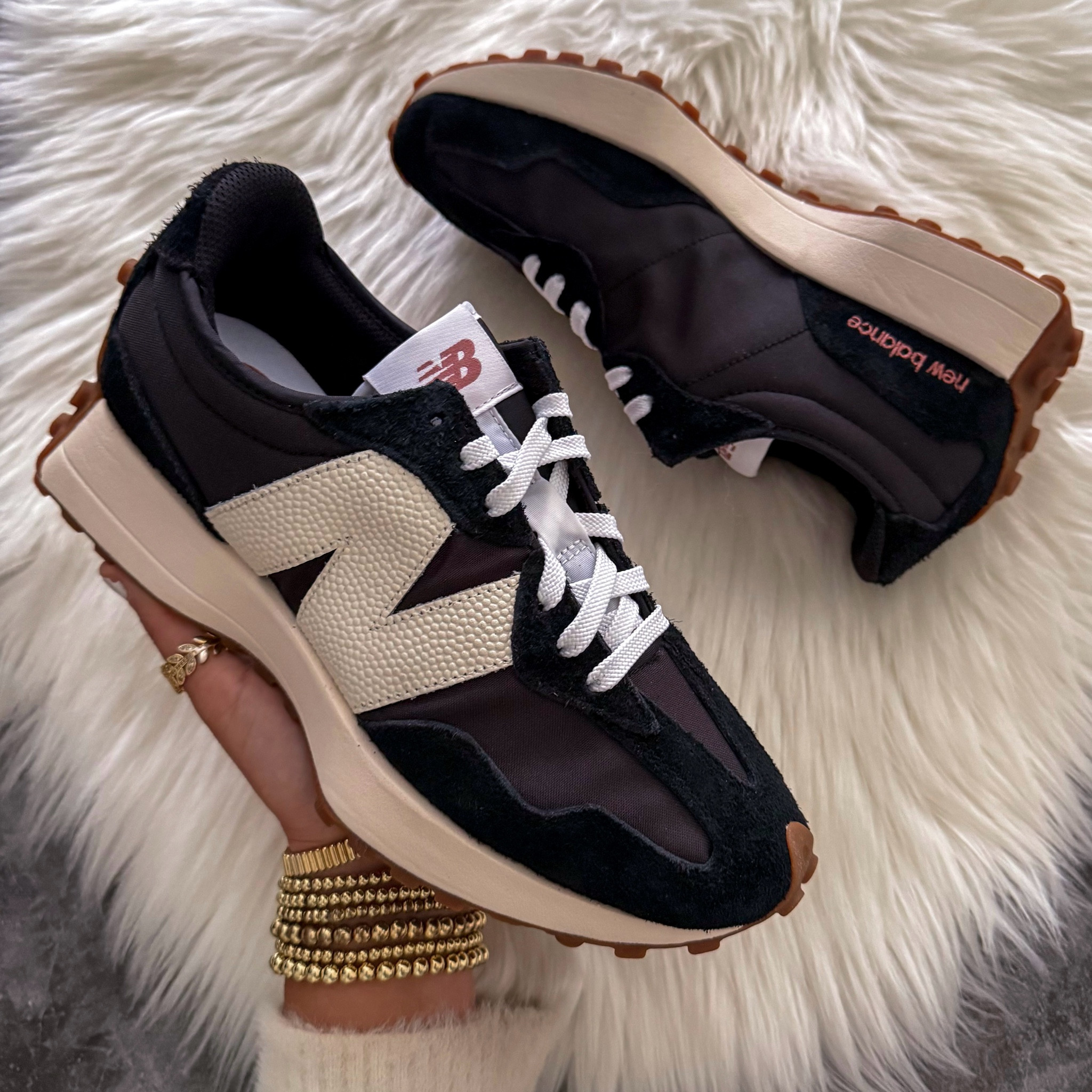 Black new balance 327 sneakers run true to size 