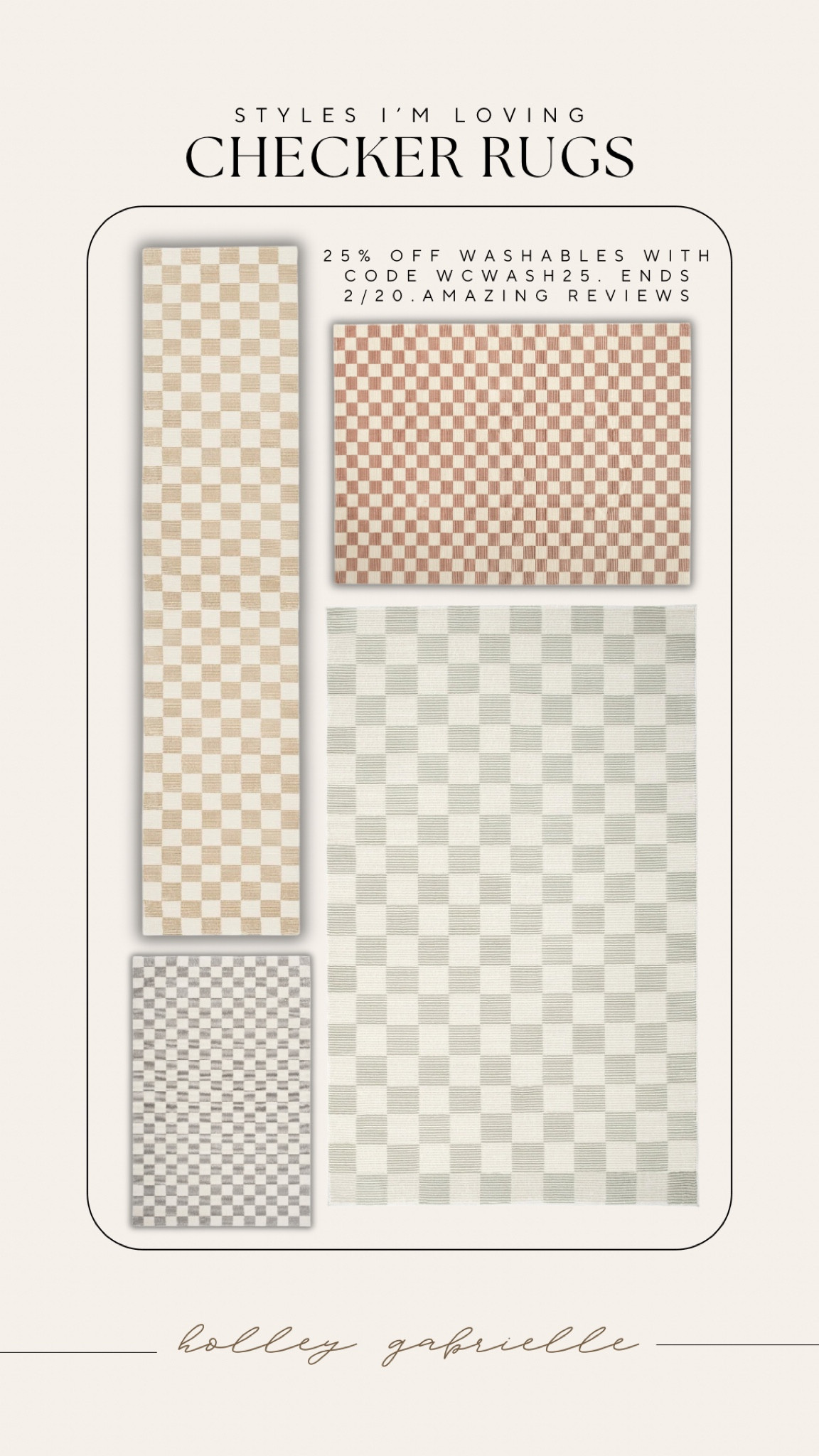 Grabbing this runner on the left in camel for our kitchen — reviews are incredible & it looks THICK👀👏🏼🤌🏼 currently 25% off until 2.20 w/ code WCWASH25🤎 tons of sizes & colors! 

Revival rugs / kitchen / home decor / neutrals / decorating / cozy home / sale / checker rug / Holley Gabrielle 

#LTKstyletip #LTKhome #LTKsalealert