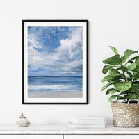 Ocean Print, Nautical Art, Beach Wall Abstract Art | Etsy (US)