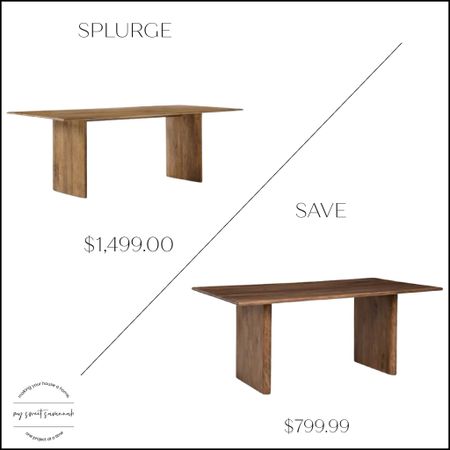 This organic modern wood dining table from west elm has a less expensive look alike. Shop my looks for less here! 

#LTKsalealert #LTKhome