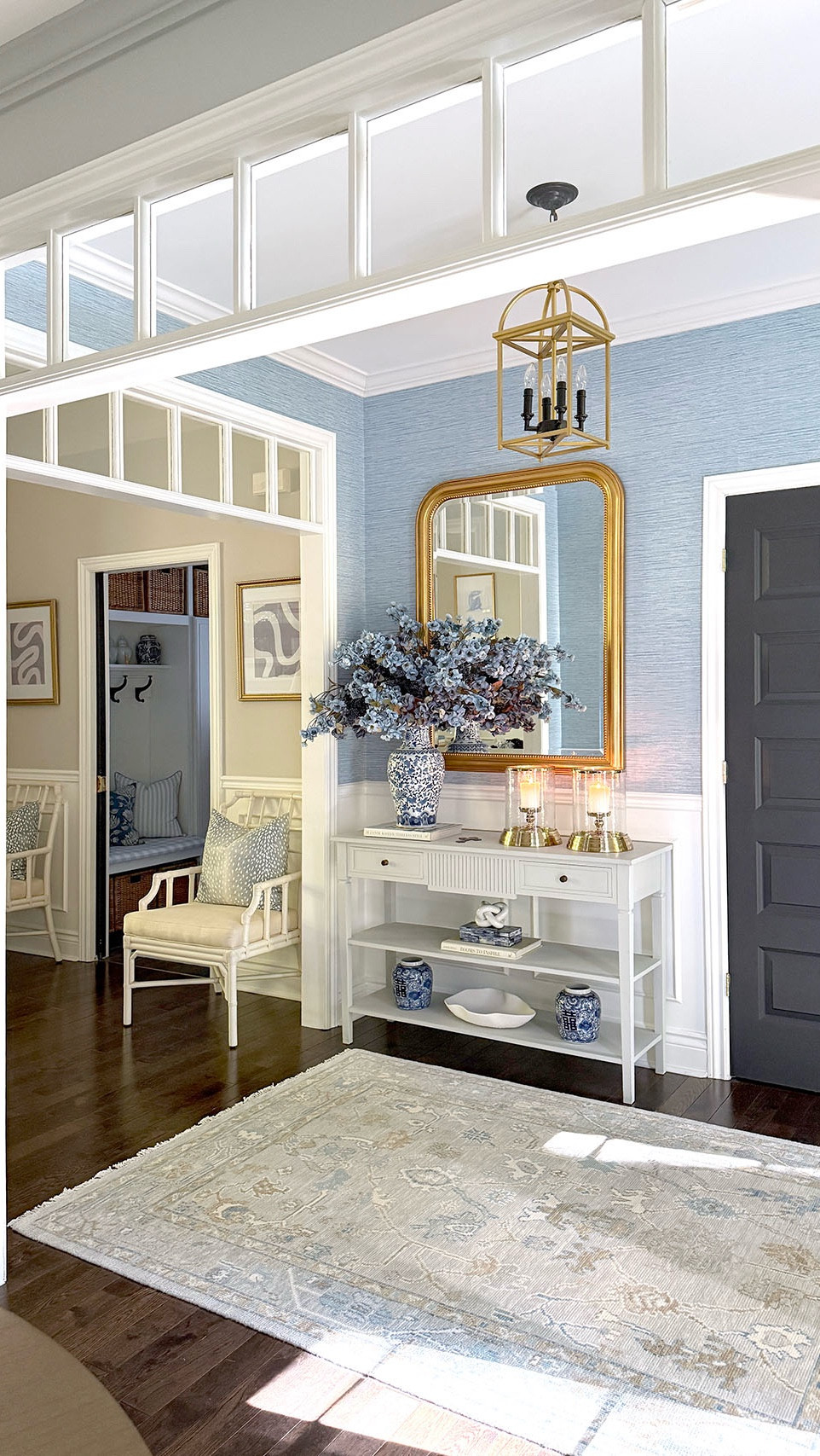 Gorgeous layers of blues for fall in our entryway!#LTKSeasonal

#LTKstyletip #LTKhome