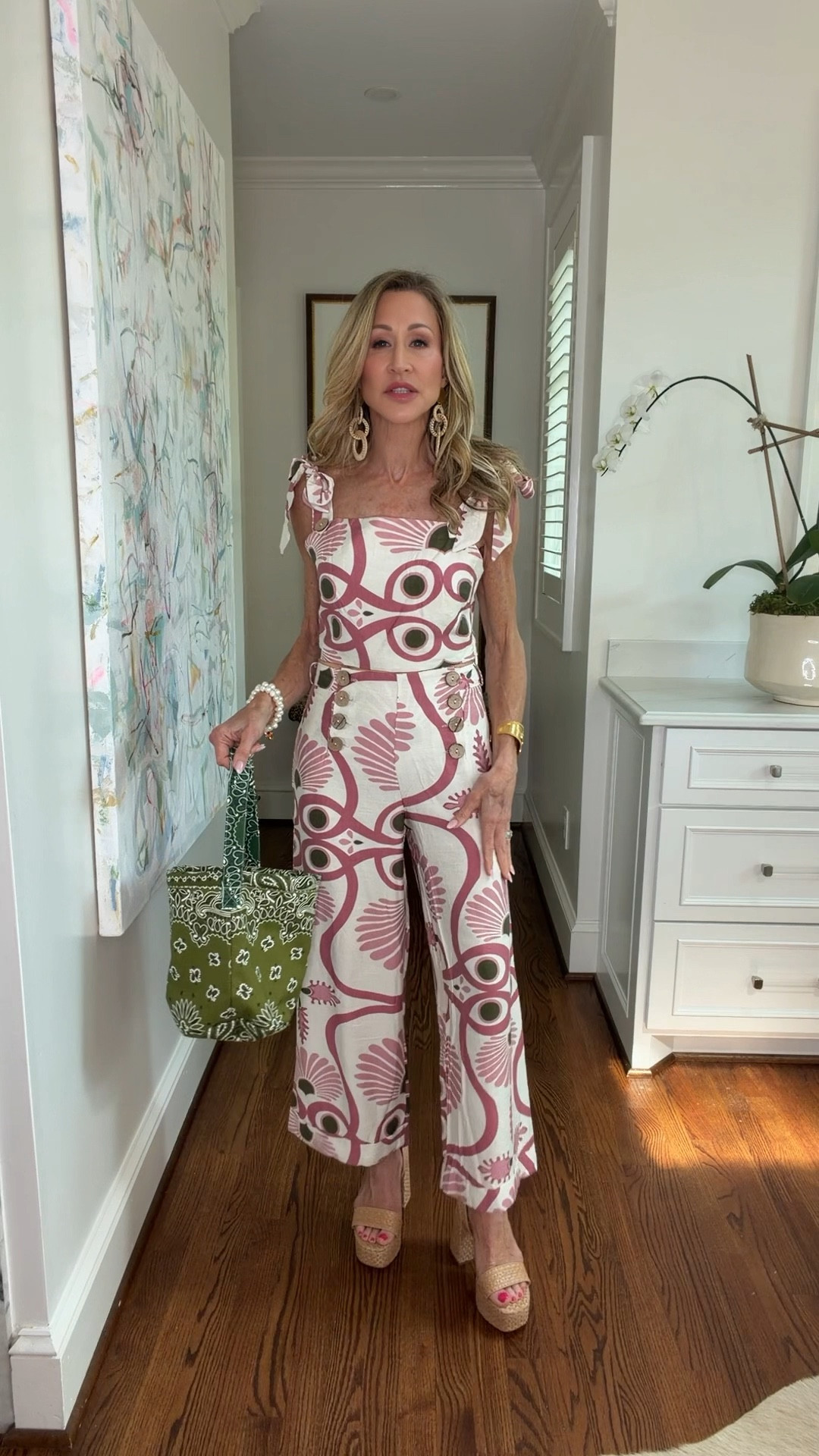 Resort set from Benaar LA!  So cute and perfect for any casual occasion!  I’ve paired it with raffia sandals and a bandana bag!  

#LTKOver40 #LTKootd #LTKSeasonal