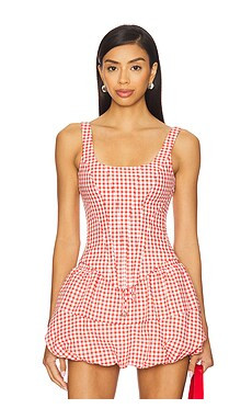 Amanda Uprichard Ryland Top in Red White from Revolve.com | Revolve Clothing (Global)