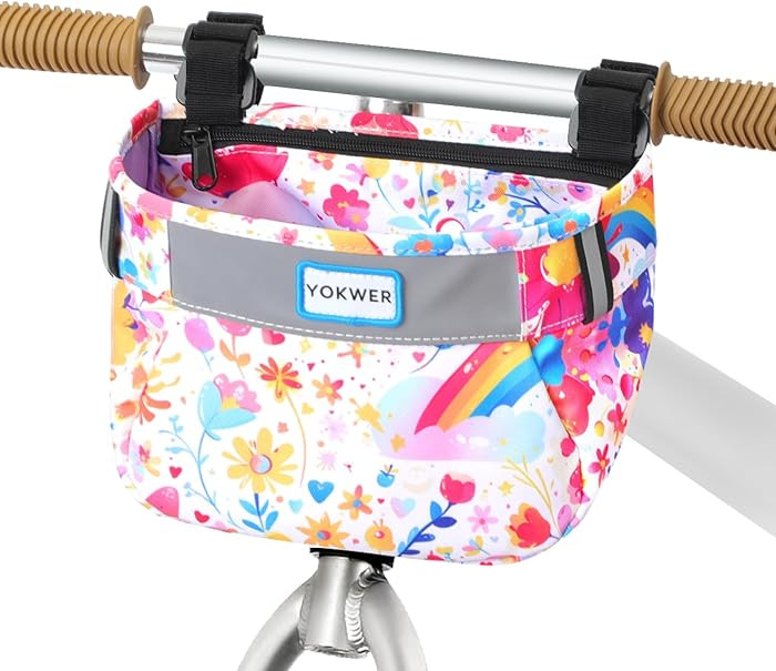 Kids Bike Basket Front for Boys Girls, Waterproof Bicycle Front Basket Handlebar Bag with Reflect... | Amazon (US)