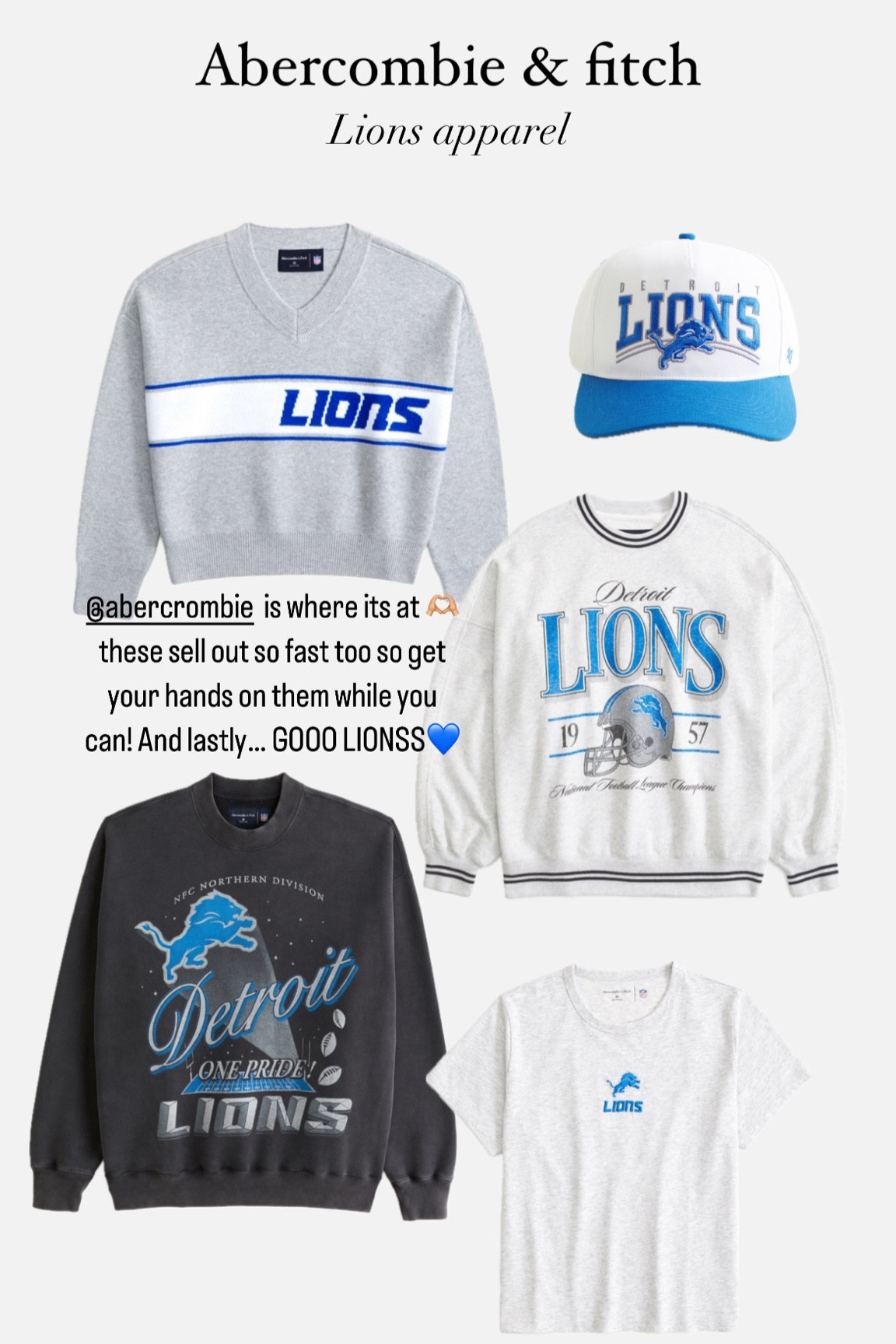 Detroit lions gear 🦁💙 

#LTKFindsUnder100 #LTKStyleTip