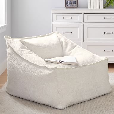 Chunky Boucle Ivory Modern Lounger | Pottery Barn Teen | Pottery Barn Teen