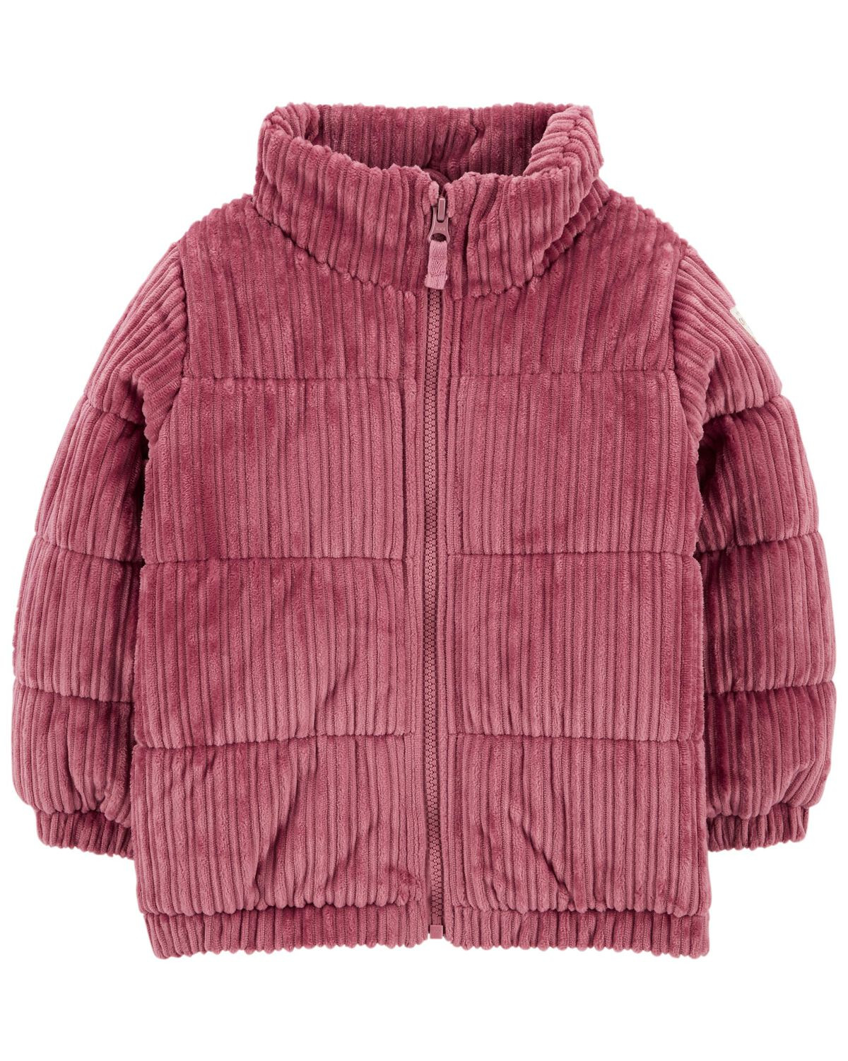 Pink Toddler Heavyweight Corduroy Puffer Jacket | oshkosh.com | OshKosh B'gosh