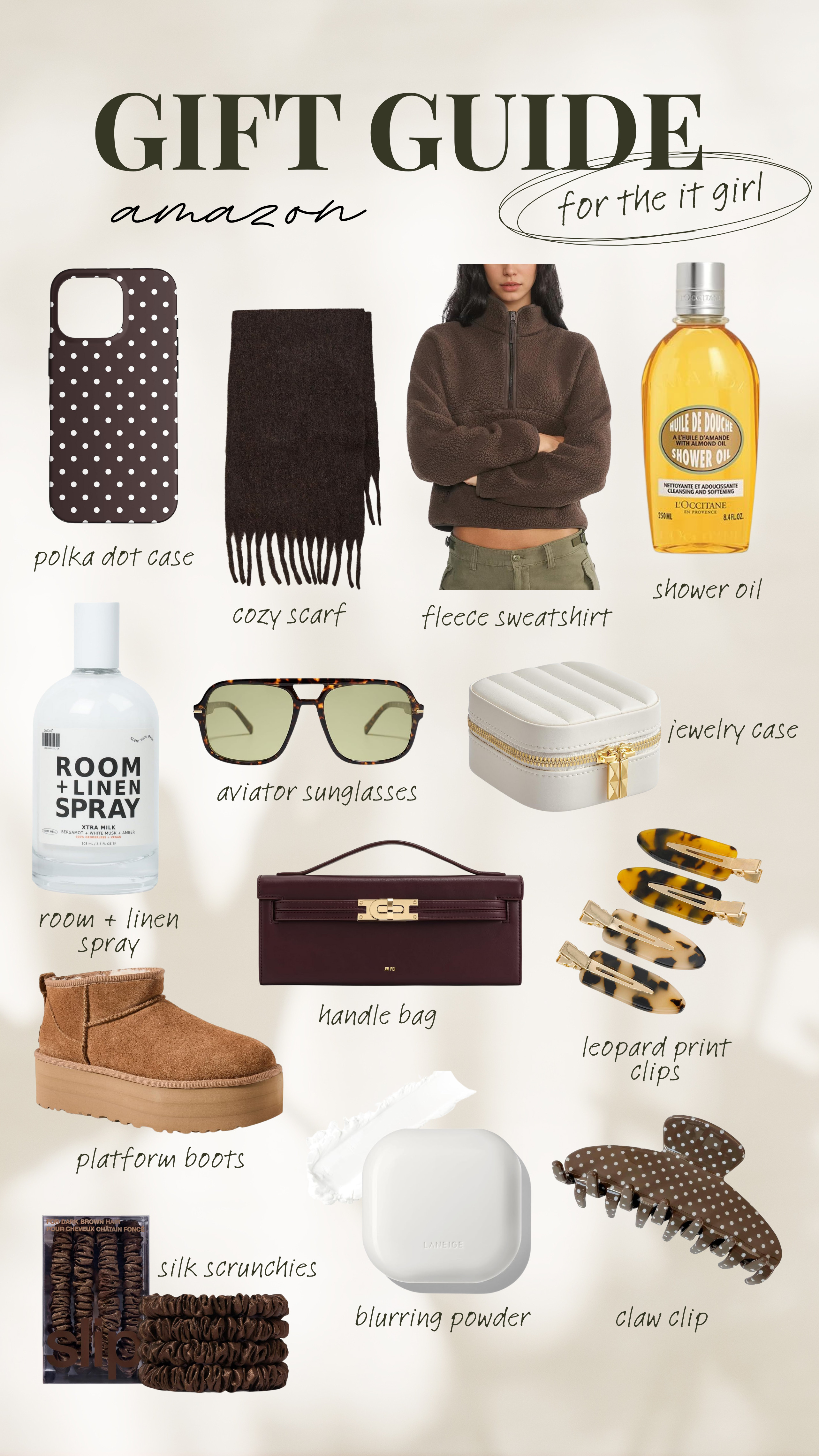 gift guide for the it girl!

it girl, gift guide, for her, trending gift guide, body oil, trending fall finds 

 #LTKGiftGuide #LTKHoliday #LTKselfcare