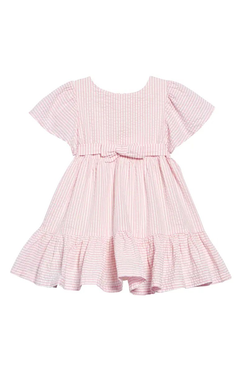 Kids' Stripe Cotton Seersucker Fit & Flare Dress | Nordstrom