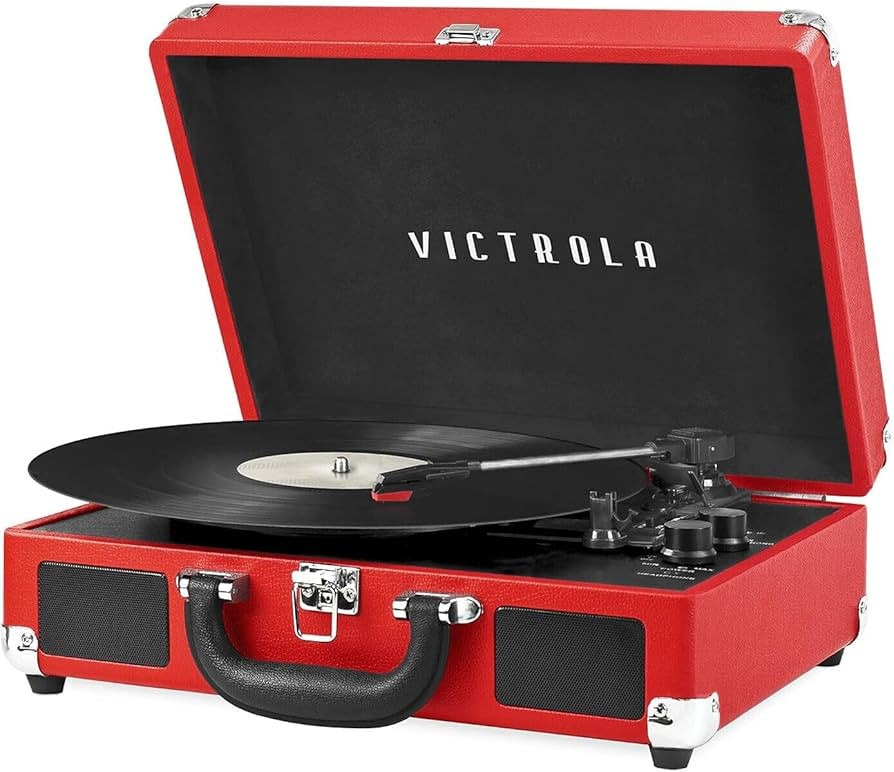 Victrola Vintage 3-Speed Bluetooth Portable Suitcase Record Player with Built-in Speakers | Upgra... | Amazon (US)