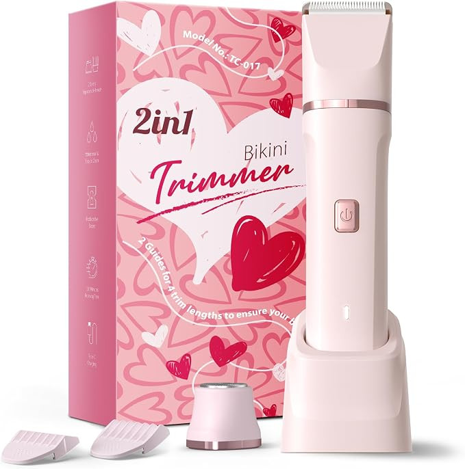 Bikini Trimmer for Women - Painless Electric Razors for Silk Skin,Cordless Body Shaver for Trip,R... | Amazon (US)
