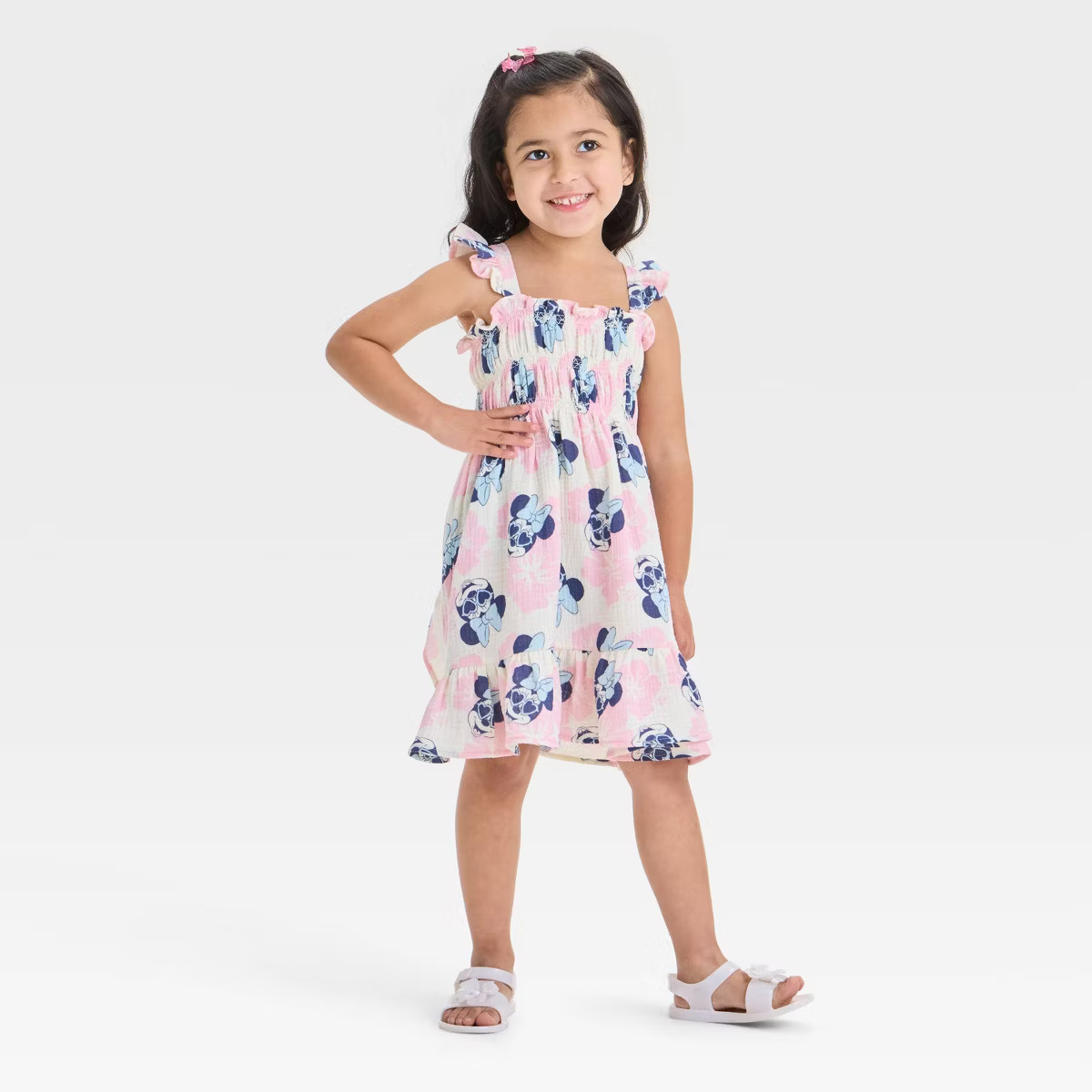 Toddler Girls' Disney Minnie Mouse Woven Gauze Dress - Pink | Target