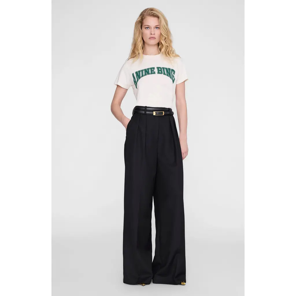 ANINE BING Shelley Tee in Ecru at Nordstrom, Size Small | Nordstrom