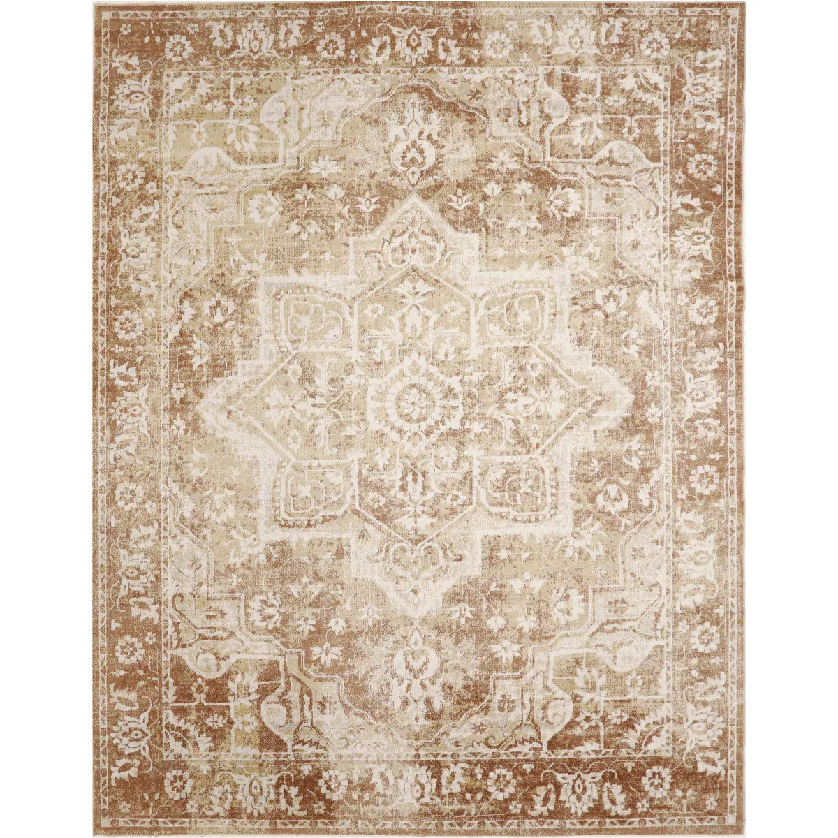 Nourison Washable Astra Vintage Medallion Indoor Flatweave Area Rug | Target