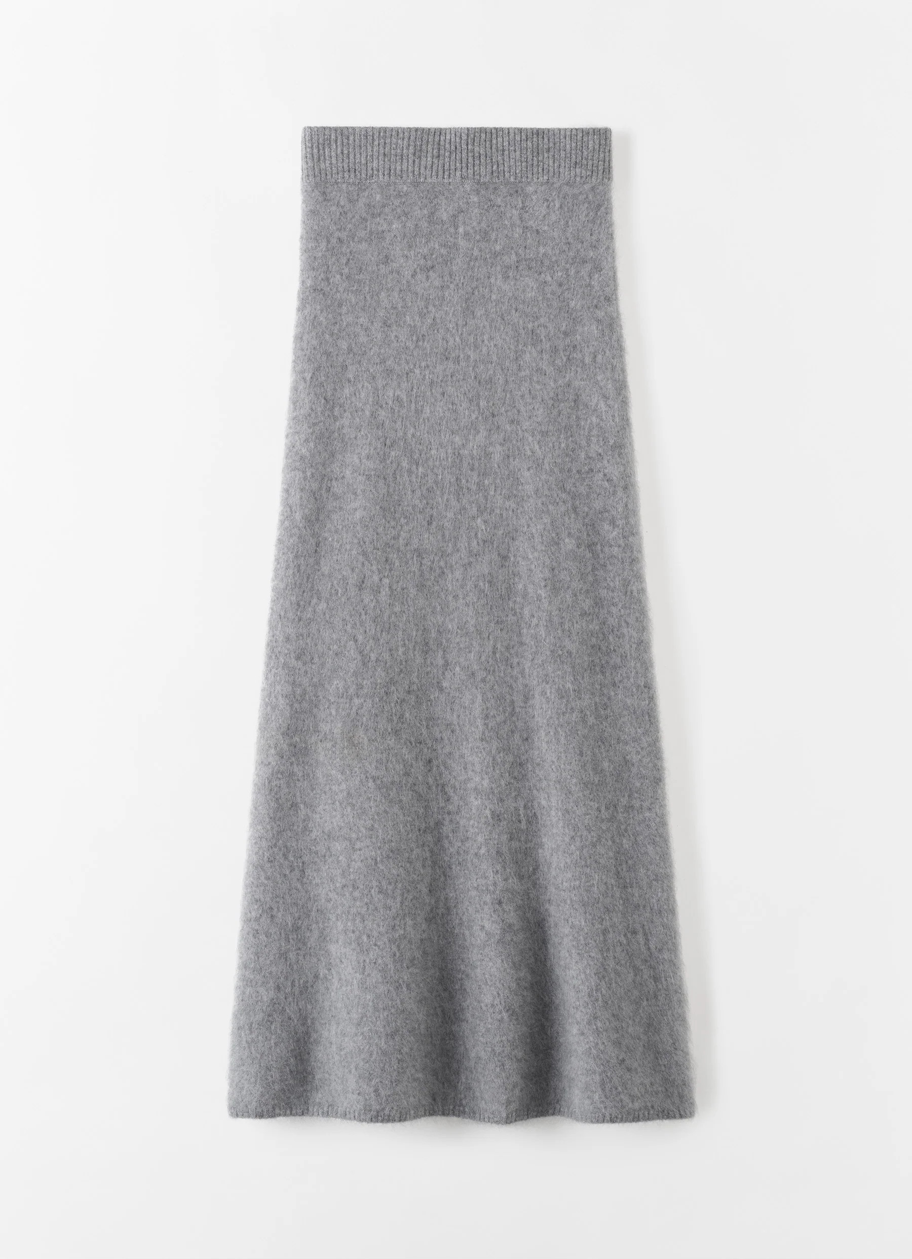 Umi Brushed Cashmere Skirt, grey | Almada Label