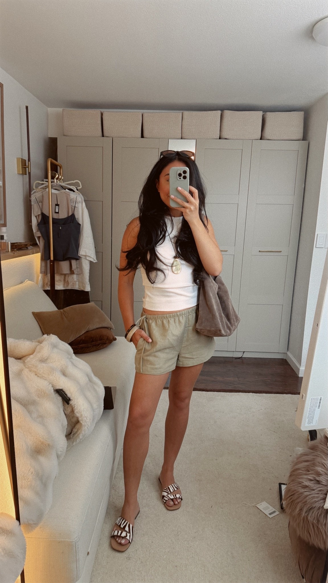 Simple casual summer outfit ☀️ wearing size S shorts

#LTKootd #LTKgrwm #LTKSeasonal