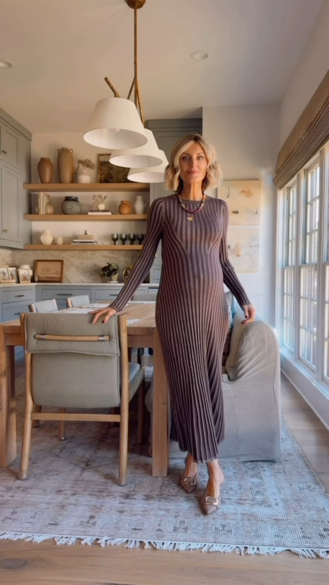 I’m loving the ribbed detail on this mock neck maxi dress, and this brown color is great for fall! Wearing a size S! 

Loverly Grey, Loft, maxi dress, fall styling, outfit inspo, bump friendly 

#LTKSeasonal #LTKHoliday #LTKBump